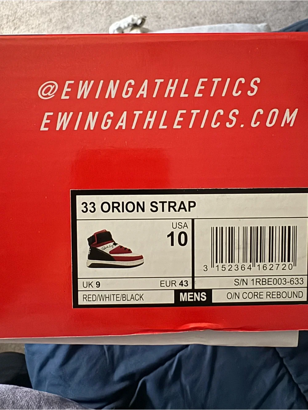 High-Top Sneakers - Red, White & Black